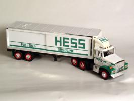 1987 HESS White Barrel Truck-Bank
