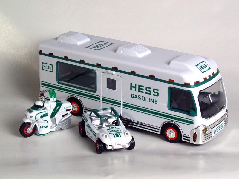 hess truck with motorcycle